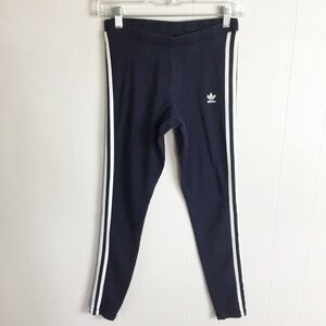 Adidas Adicolor Classics  3-Stripe Tights Woman’s Small Blue White Leggings